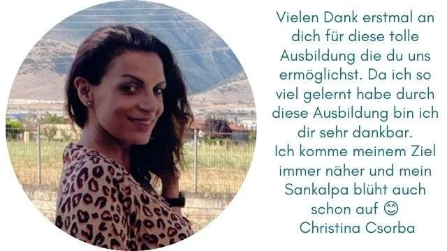 Feedback zur Yoga Nidra Ausbildung von Christina Csorba