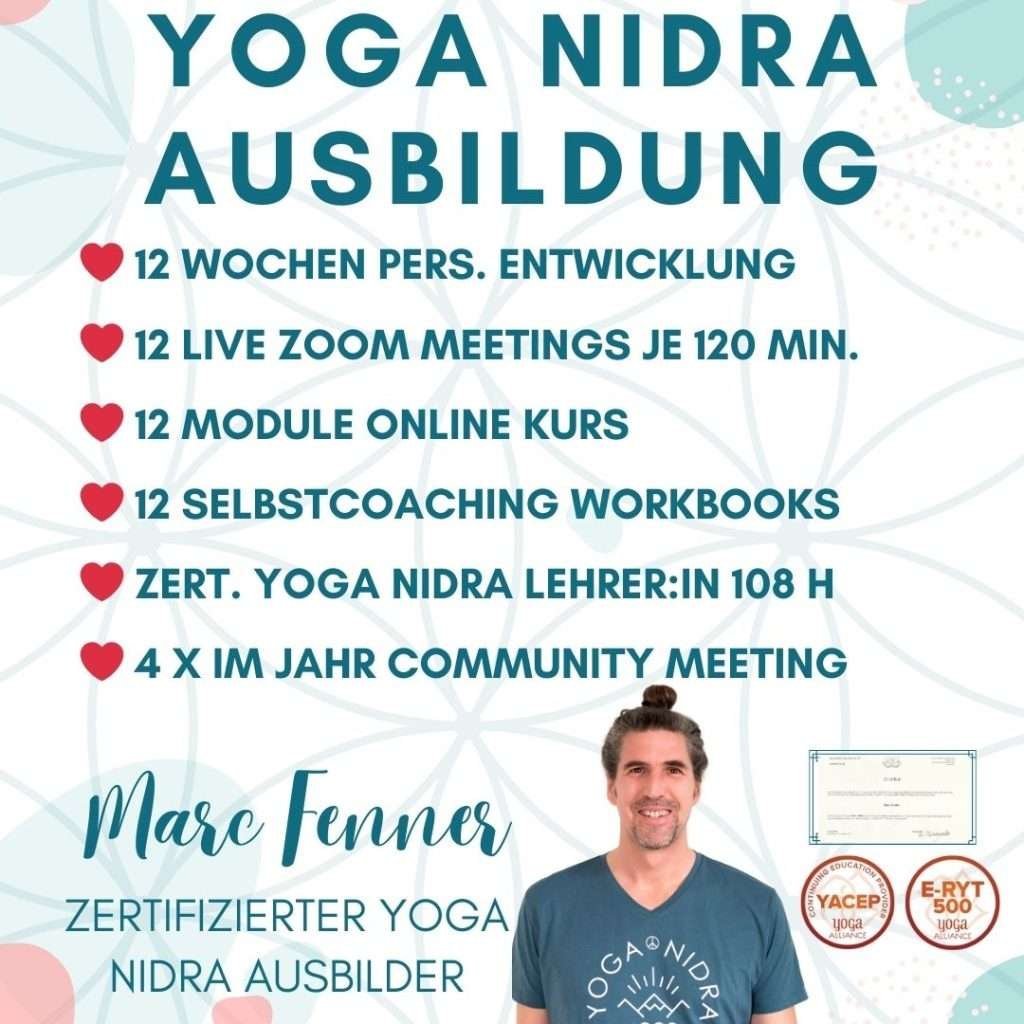 Yoga Nidra Ausbildung mit YogiCoach Marc Fenner in der Satyananda Tradition und persönlicher Entwicklung und Coaching