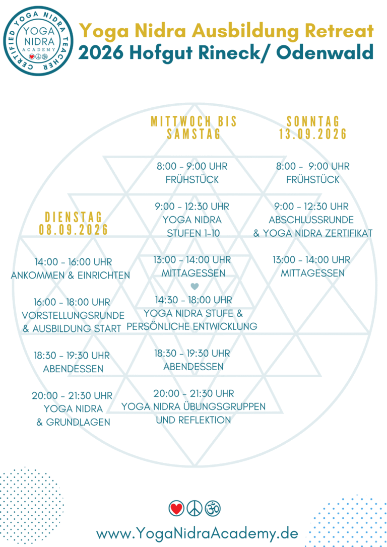 Yoga Nidra Ausbildung Live Retreat mit Marc Fenner - Start 08.09.2026